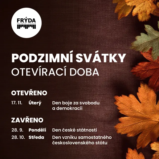 Podzimní svátky v OC FRÝDA