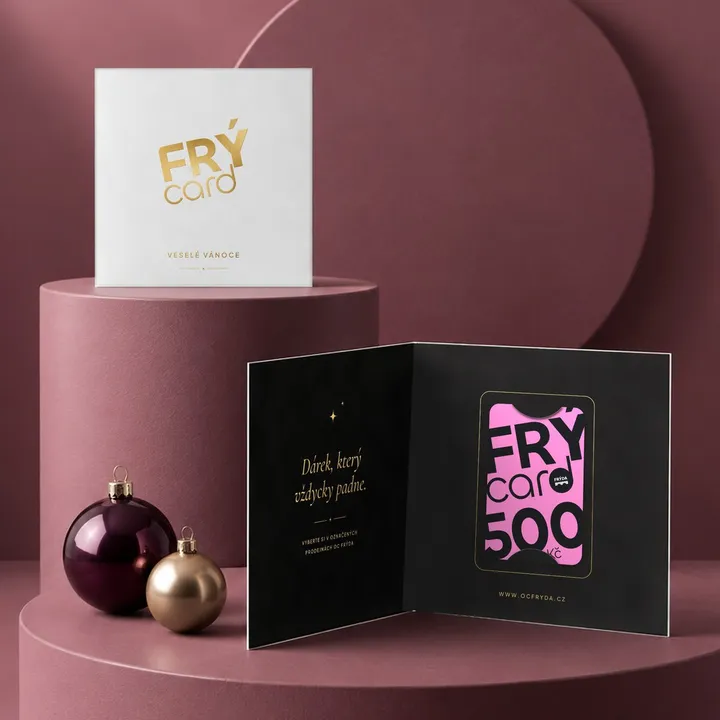 Dárkové karty frýcard v dárkovém přebalu – OC FRÝDA